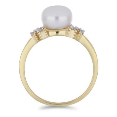 BUY 925 SILVER NATURAL WHITE FRESH WATER PEARL GEMSTONE RING